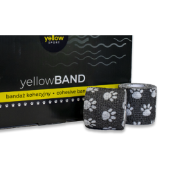 Bandaż kohezyjny 7,5cm x 4,5 m kolor czarny w łapki, 1 szt.