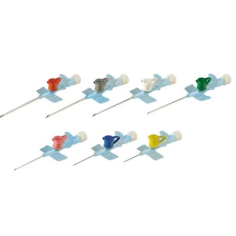 Kaniula dożylna KD-FIX Safety, żółta bezpieczna, 0,7 x 19 mm - 24 G, 1 szt.