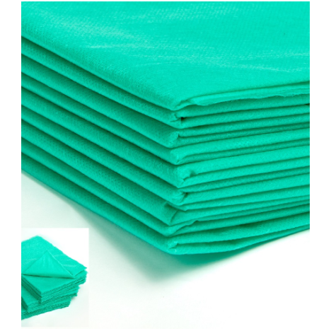 Medyczne prześcieradło ZIELONE diagnos./włókn. 160 cm x 210 cm/28gm2 10szt