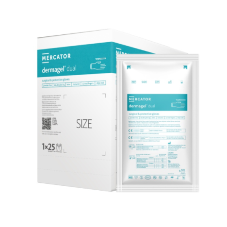 DERMAGEL DUAL Rękawice chirurgiczne PF, rozm. 6,0, op. 1 para