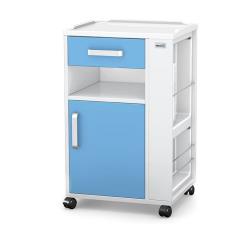 Szafka przyłóżkowa jednostronna  (szuflada, drzwiczki) z blatem z tworzywa ABS - WD-7/ABS