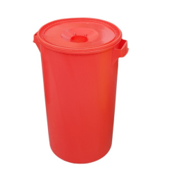 Pojemnik na odpady medyczne 60l_czerwony + pokrywa