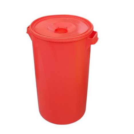 Pojemnik na odpady medyczne 60l_czerwony + pokrywa