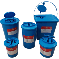 Pojemnik na odpady medyczne z pokrywką_1L_niebieski, 1 szt.