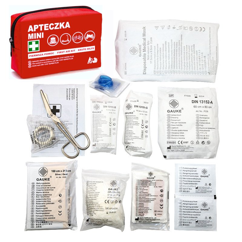 Apteczka MINI z wyposażeniem DIN 13167 PLUS