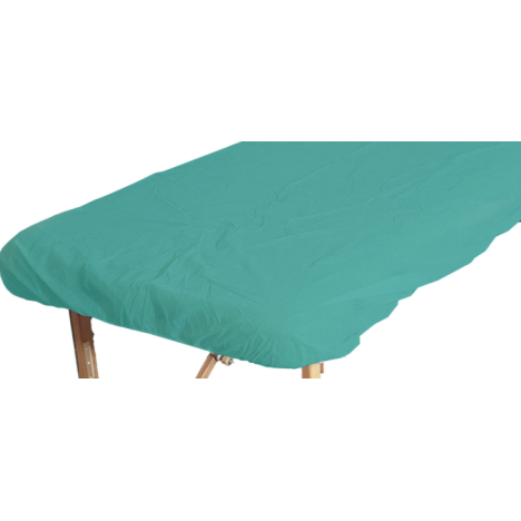 Prześcieradło z gumką 25g, 90 x 200 cm, zielone- 10 szt.