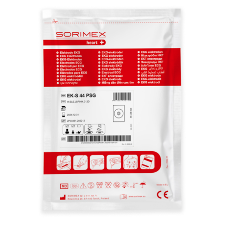 Elektroda EKG jednoraz. 44x30mm, żel stały, pianka poliuret.-50szt.