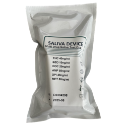 MULTI-DRUG TEST SALIVA CUP 6 amp/bzo/coc/met/opi/thc test ze śliny test narkotykowy - 5 szt.