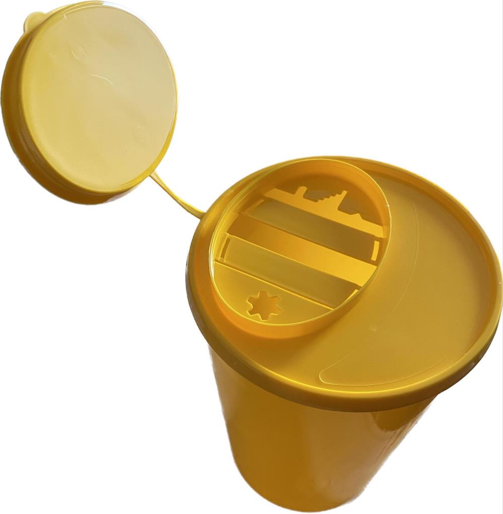 Pojemnik na odpady medyczne z pokrywką_2L_żółty, 1 szt.