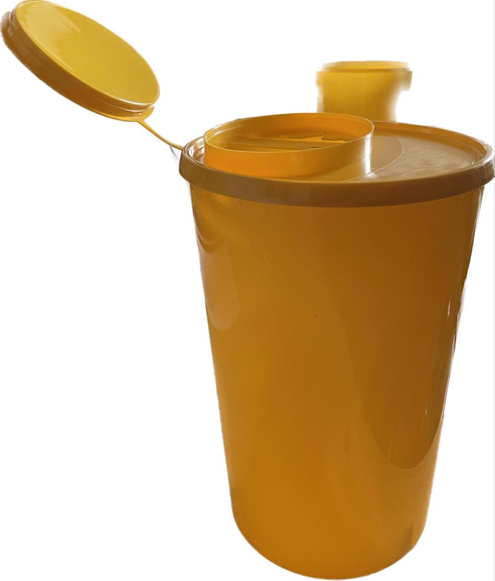 Pojemnik na odpady medyczne z pokrywką_2L_żółty, 1 szt.