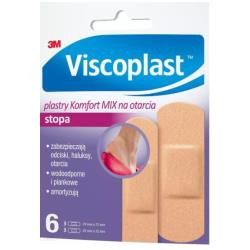 Viscoplast plastry Komfort MIX na otarcia, Stopa, 6 szt.