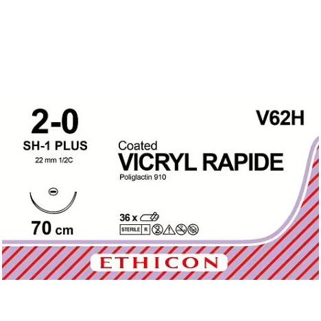  Vicryl - Szew syntetyczny, wchłanialny, pleciony, igła odw.tn 19 mm 3/8 koła, 75 cm niebarwiony, 4/0, op. 12 szt.