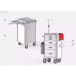 Kompaktowy Wózek Zabiegowy Do Wąskiej Przestrzeni Bailida NC3405
