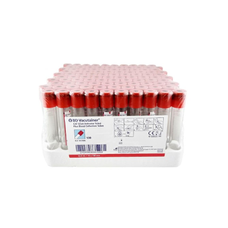 Probówki 10ml z aktywatorem wykrzepiania BD VACUTAINER (100szt.)