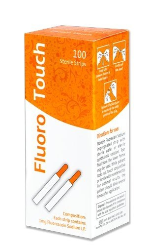Paski Fluoresceinowe FLUORO TOUCH/OPTI TECH, op. 100 szt 
