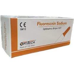 Paski Fluoresceinowe FLUORO TOUCH/OPTI TECH, op. 100 szt 