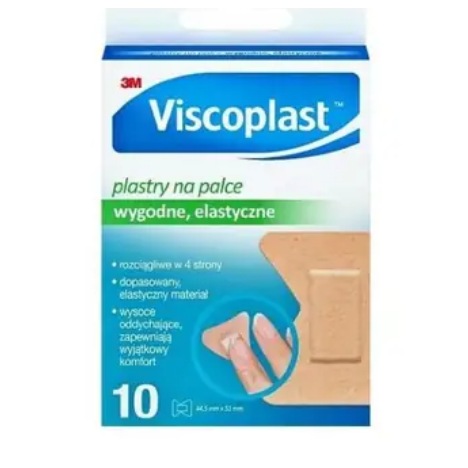 Viscoplast Plastry Na Palce 4,5 cm X 5,1 cm 10 szt. 
