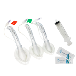 Zestaw masek krtaniowych LMA 3, 4, 5 + strzykawka + 3x lubrykant (PVC)
