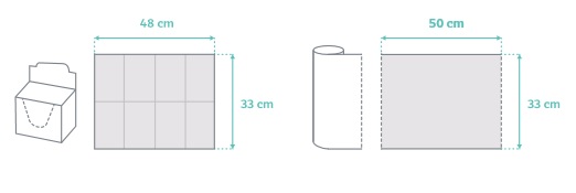 Podkład bibułowo-foliowy MedixPro 33 x 48 cm - LIMONKA -  składany w kostkę - 80 listków
