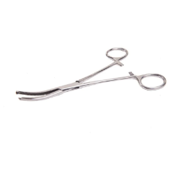 Kleszcze Kocher Ochsner, wygięte14 cm