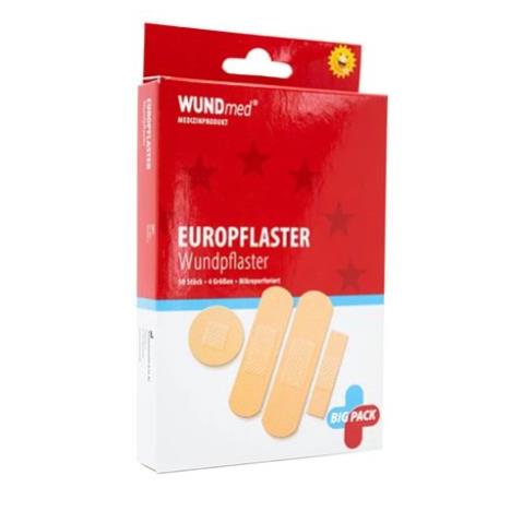 Zestaw plastrów wodoodpornych, 4 rozmiary, 50 szt.