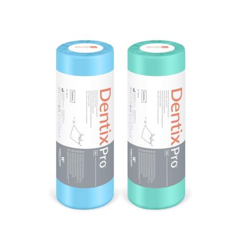 Śliniak foliowy DentixPro Normal - zielone- 1 rolka (100 szt.)