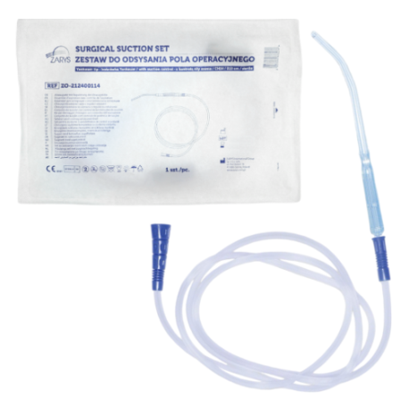 Zestaw do odsysania pola oper. z kontr. siły ssania_Yankauer_CH24_Dł_210cm