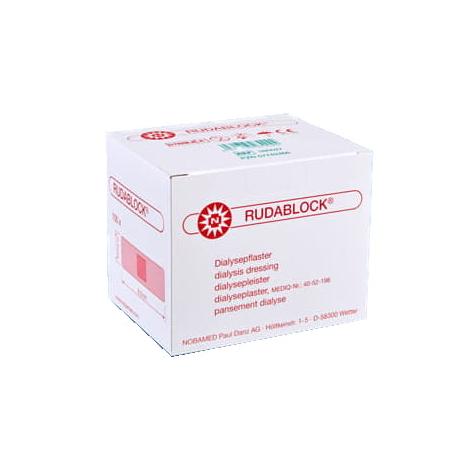 RUDABLOCK plaster poiniekcyjny do tamowania sterylny 2,5 x 8,5 cm, 100 szt.