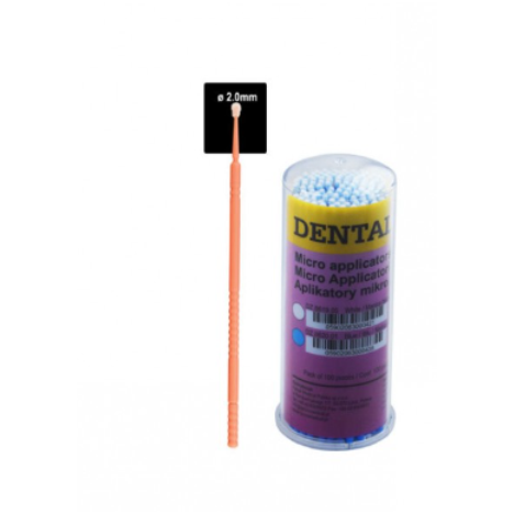 Aplikator mikro z uchwytem pomarańczowym fine ø 2mm (Opak. 100 szt.)