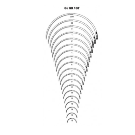 Igła chirurgiczna tnąca., 1/2 koła, (0,9; 36mm) nr. 10 - 12 szt.