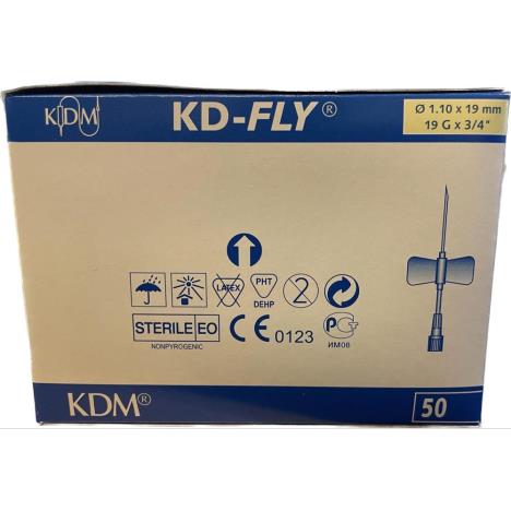 Igła motylek KD-FLY, do pobierania krwi, wężyk 30 cm luer lock, igła 1,10 x 19 mm, 1 szt. 
