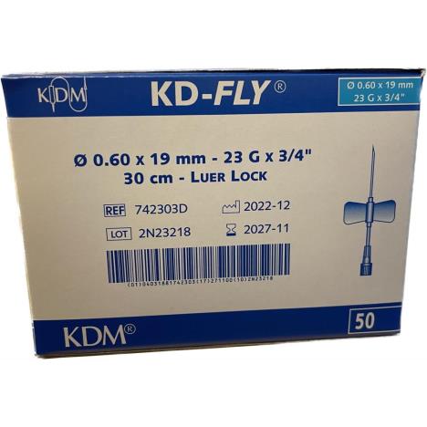 Igła motylek KD-FLY, do pobierania krwi, wężyk 30 cm luer lock, igła 0,60 x 19 mm, 1 szt. 