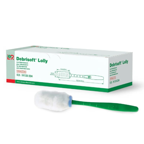 Lohmann & Rauscher, pałeczka z kompresem Debrisoft Lolly  5szt.