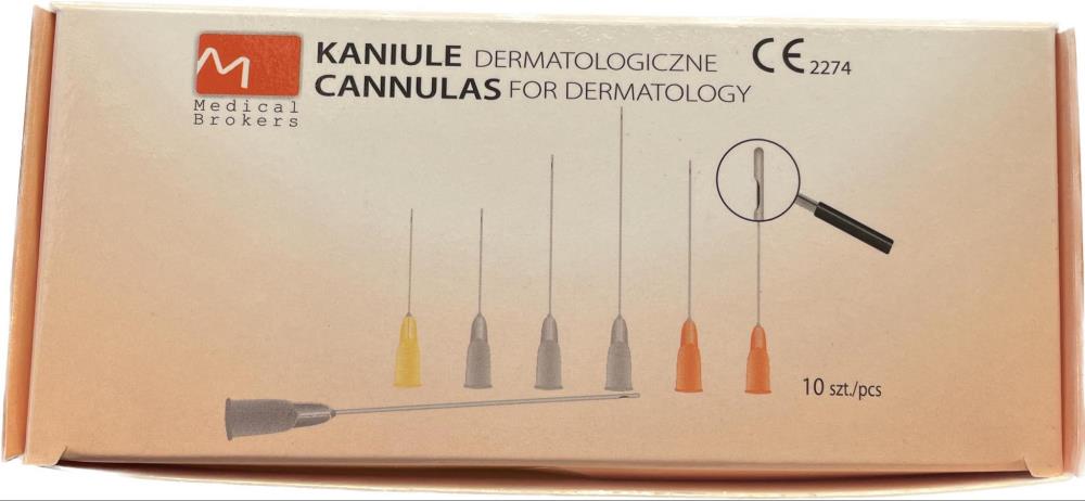 Kaniula dermatologiczna 23G, 0,6 x 30 mm, 10 szt  