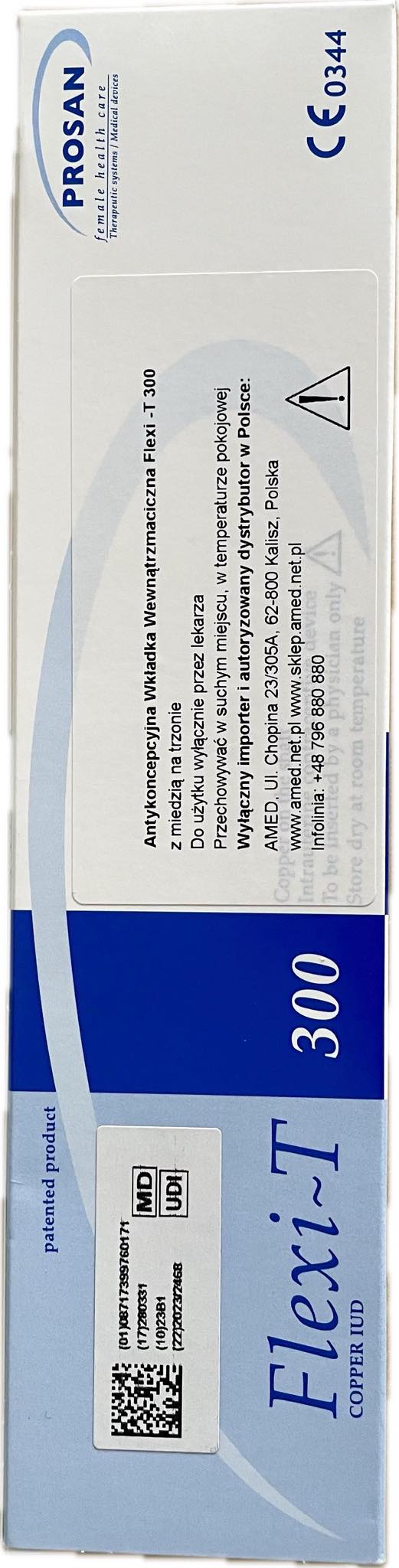 Wkładka wewnątrzmaciczna Flexi-T 300 MINI, z miedzią na trzonku