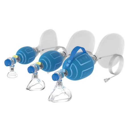 Resuscytator wieloraz. dorośli z zastawką nadmiarr. 60cmH2O,maska5 - 1komp.