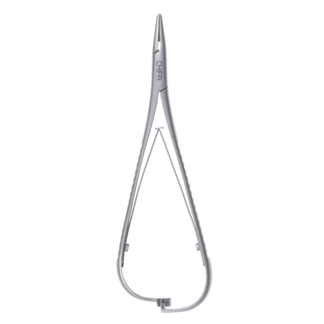 Igłotrzymacz do ligatury, Mathieu, z wąską końcówką, podwójna sprężyna