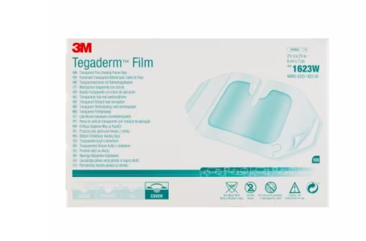 Tegaderm Opatrunki do mocowania cewników centralnych foliowy, 6cm x 7cm, op. 100 szt 