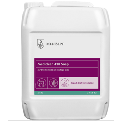Mydło w płynie  łagodne dla skóry Mediclean 410 Soap  - 5L, białe kwiaty