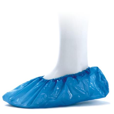 Ochraniacze foliowe na obuwie z gumką, niebieskie, 100 szt.
