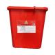 Pojemnik na odpady medyczne z pokrywką_5L_czerwony prostokątny, 1 szt.