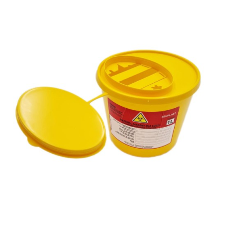 Pojemnik na odpady medyczne 1L żółty