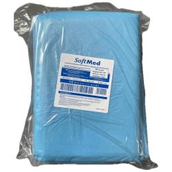 Prześcieradło jednorazowego użytku podfoliowane 160 x 210, niebieskie, 35g/m2, op. 10 szt.