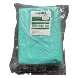 Prześcieradło jednorazowego użytku podfoliowane 160 x 210, zielone, 35g/m2, op. 10 szt.