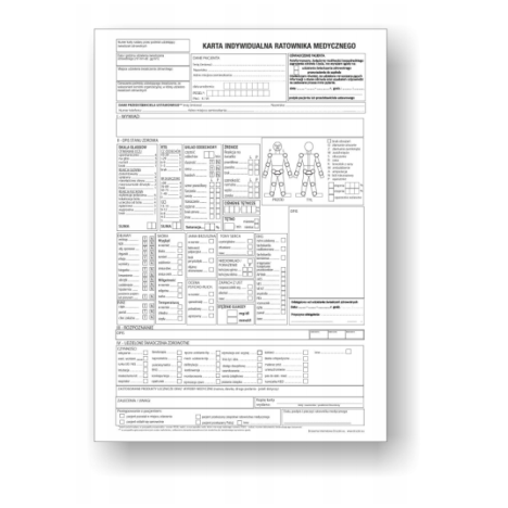 Karta indywidualna ratownika medycznego, bloczek 80 kartek 