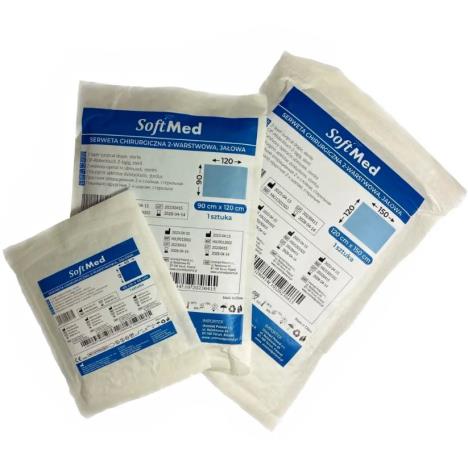 Serweta włókninowa 2 warstwowa jałowa 50 x 60 cm