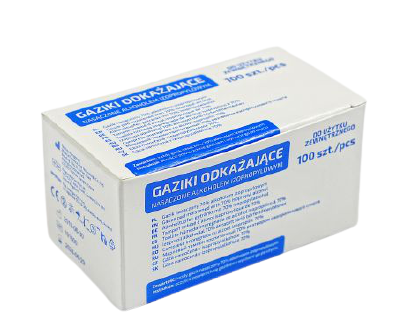 Gaziki do dezynfekcji zestaw iniekcyjny suche/mokre 6,5cmx3cm 