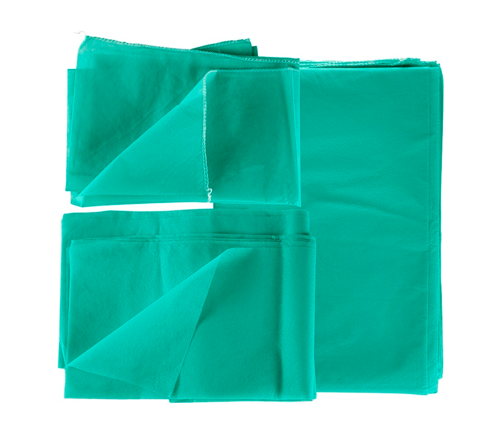 Pościel jednorazowa włókninowa-PP ziel., 160x210+150x210 +70x80-1 szt