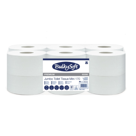 BULKYSOFT Papier toaletowy premium mini jumbo 170m