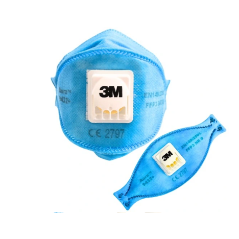 3M 9432+ MASKA PRZECIWPYŁOWA PÓŁMASKA FFP3 NR D AURA- 1 szt.